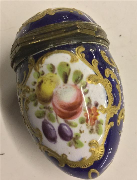 Enamel egg shape box